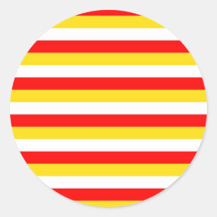 Sticker Rond rayures du drapeau de Guernesey