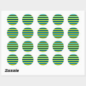 Sticker Rond rayures du drapeau des Bahamas (Feuille)