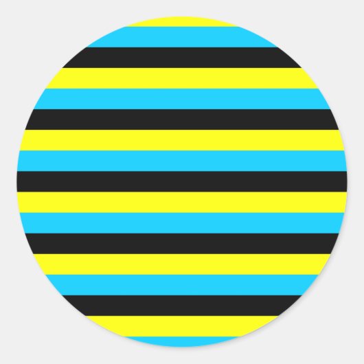 Sticker Rond rayures du drapeau des Bahamas (Devant)