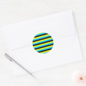 Sticker Rond rayures du drapeau des Bahamas (Enveloppe)