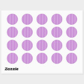 Sticker Rond Rayures Élégantes Blanc - Orchidée Violet (Feuille)
