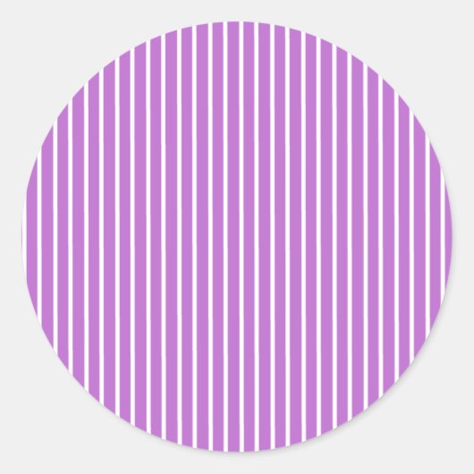 Sticker Rond Rayures Élégantes Blanc - Orchidée Violet (Devant)
