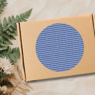 Sticker Rond Rayures horizontales de style pailleté indigo somb