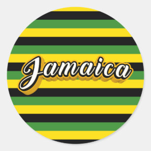 Sticker Rond rayures jamaïcaines