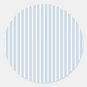 Sticker Rond Rayures raffinées de début d'automne Bleu poussi