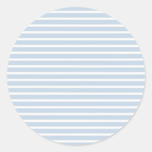 Sticker Rond Rayures raffinées de début d'automne Bleu poussi