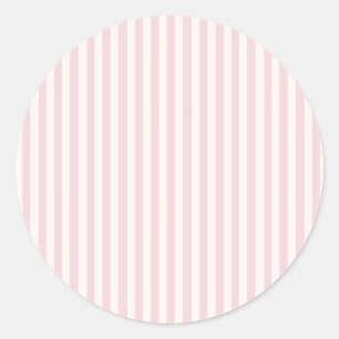 Sticker Rond Rayures Simples - Douce Teinte Rose