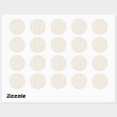 Sticker Rond Rayures Simples - Lin Souple (Feuille)