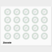 Sticker Rond Rayures vertes uniques (Feuille)