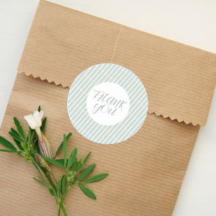 Sticker Rond Rayures vertes uniques