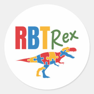 Sticker Rond RBT Rex Technicien de comportement enregistré ABA