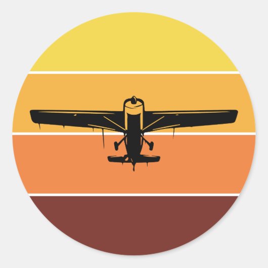 Sticker Rond RC Modèle Réalisation des plans Avion Avion Pilote (Devant)