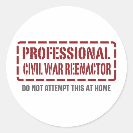 Sticker Rond Réacteur professionnel de guerre civile (Devant)