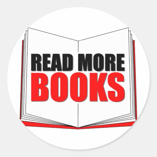 Sticker Rond Read More Books (Devant)