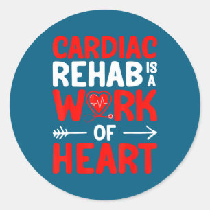 Sticker Rond Réadaptation cardiaque Travail du cœur Cardiologie