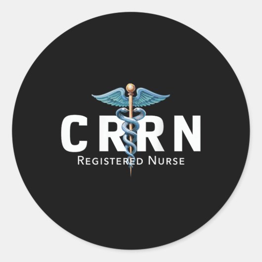 Sticker Rond Réadaptation certifiée Crrn Infirmière autorisée H (Devant)