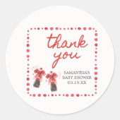 Sticker Rond Ready to Pop Baby Shower (Devant)