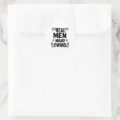 Sticker Rond Real Men Make Twins (Sac)