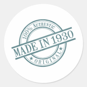 Sticker Rond Réalisé en 1930 Logo vert rond en caoutchouc