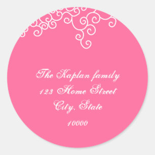 Sticker Rond Rebecca F69 Adresse de retour Sceau d'enveloppe de