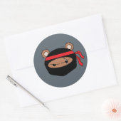 Sticker Rond Rebel Bear Ninja (Enveloppe)