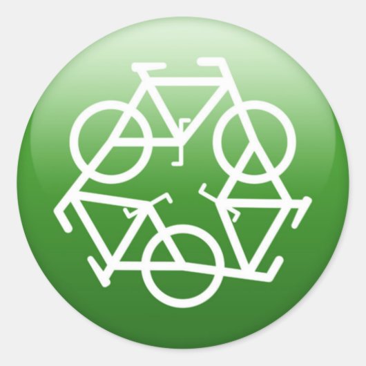 Sticker Rond ReBicycle Green (Devant)