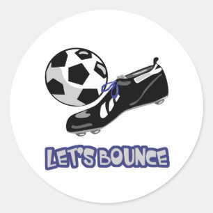 Sticker Rond Rebondit la balle de football