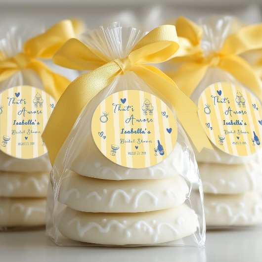 Sticker Rond Réception de mariage capricieuse à la main C'est l