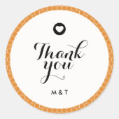 Sticker Rond Réception De Mariage Moderne Faveurs Mini Miel Jar (Devant)