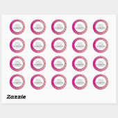 Sticker Rond Recette de Coquito rose fait maison Recette Boisso (Feuille)