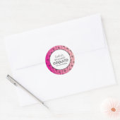 Sticker Rond Recette de Coquito rose fait maison Recette Boisso (Enveloppe)