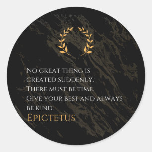 Sticker Rond Recette de grandeur d'Epictetus