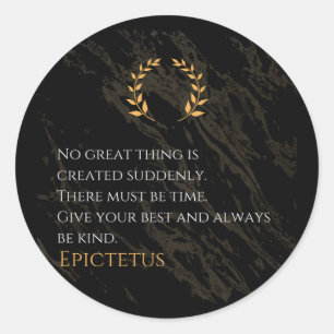 Sticker Rond Recette de grandeur d'Epictetus