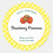 Sticker Rond Recette de paille modifiable pour les chèques en p (Devant)