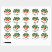 Sticker Rond Recette de salsa chaude aux tomates maison pour la (Feuille)