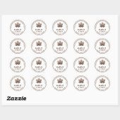 Sticker Rond Recette maison au sirop d'érable (Feuille)