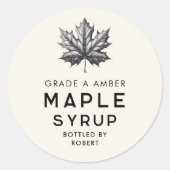 Sticker Rond Recette maison au sirop d'érable (Devant)