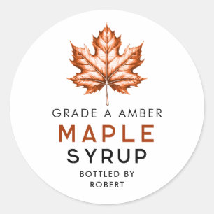 Sticker Rond Recette maison au sirop d'érable