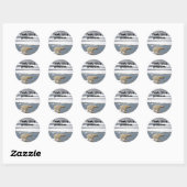 Sticker Rond Réchauffement climatique (Feuille)