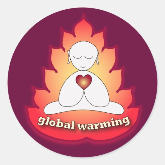 Sticker Rond réchauffement climatique (Devant)