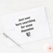 Sticker Rond Recherche d'autocollant dopamine (Enveloppe)