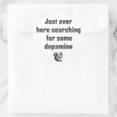 Sticker Rond Recherche d'autocollant dopamine (Sac)