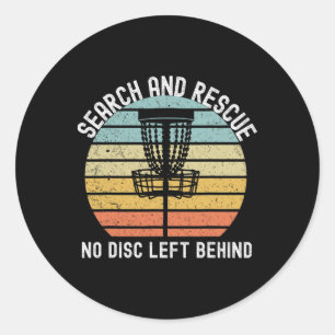 Sticker Rond Recherche de disque de golf et sauvetage Cadeau de