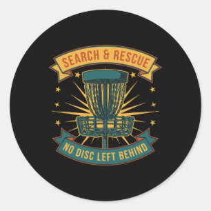 Sticker Rond Recherche et sauvetage de disque de golf Aucun dis