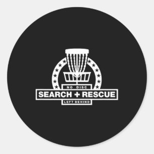 Sticker Rond Rechercher Et Secourir Disk Golf