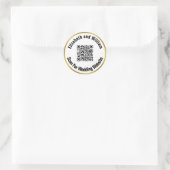 Sticker Rond Rechercher Notre Site Mariage Qr Code Bride Groom (Sac)