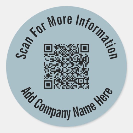 Sticker Rond Rechercher plus d'informations Code QR noir clair (Devant)