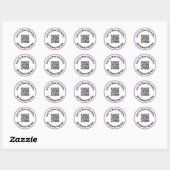 Sticker Rond Rechercher plus d'informations QR Code Lavender Bo (Feuille)