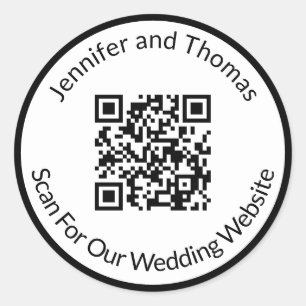Sticker Rond Rechercher un site Web Mariage noir et blanc avec