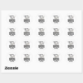 Sticker Rond Recherchez les endroits heureux dans la vie Chien  (Feuille)